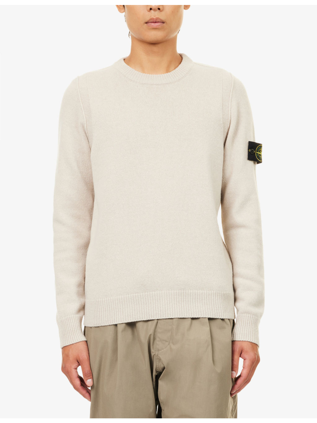 Lambs-Wool Crewneck Knitted Jumper - 3