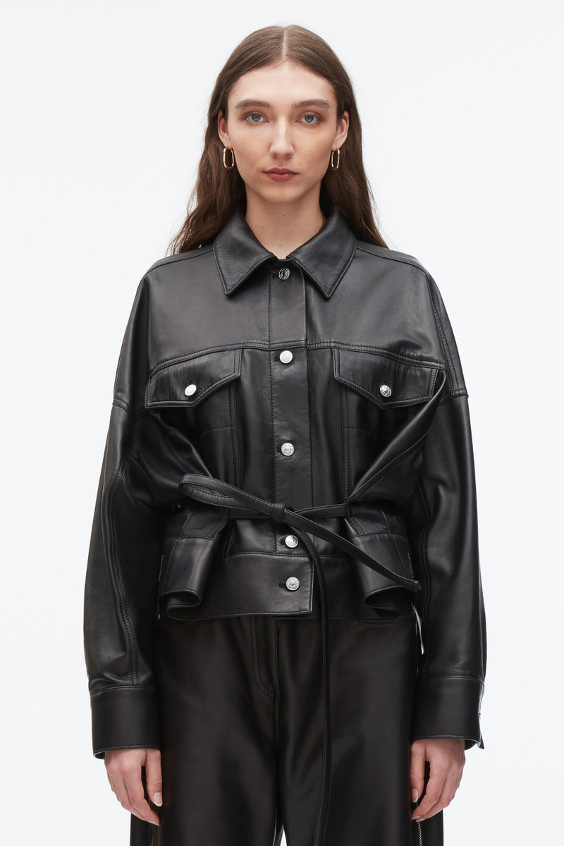 Leather Boxy Jacket 3