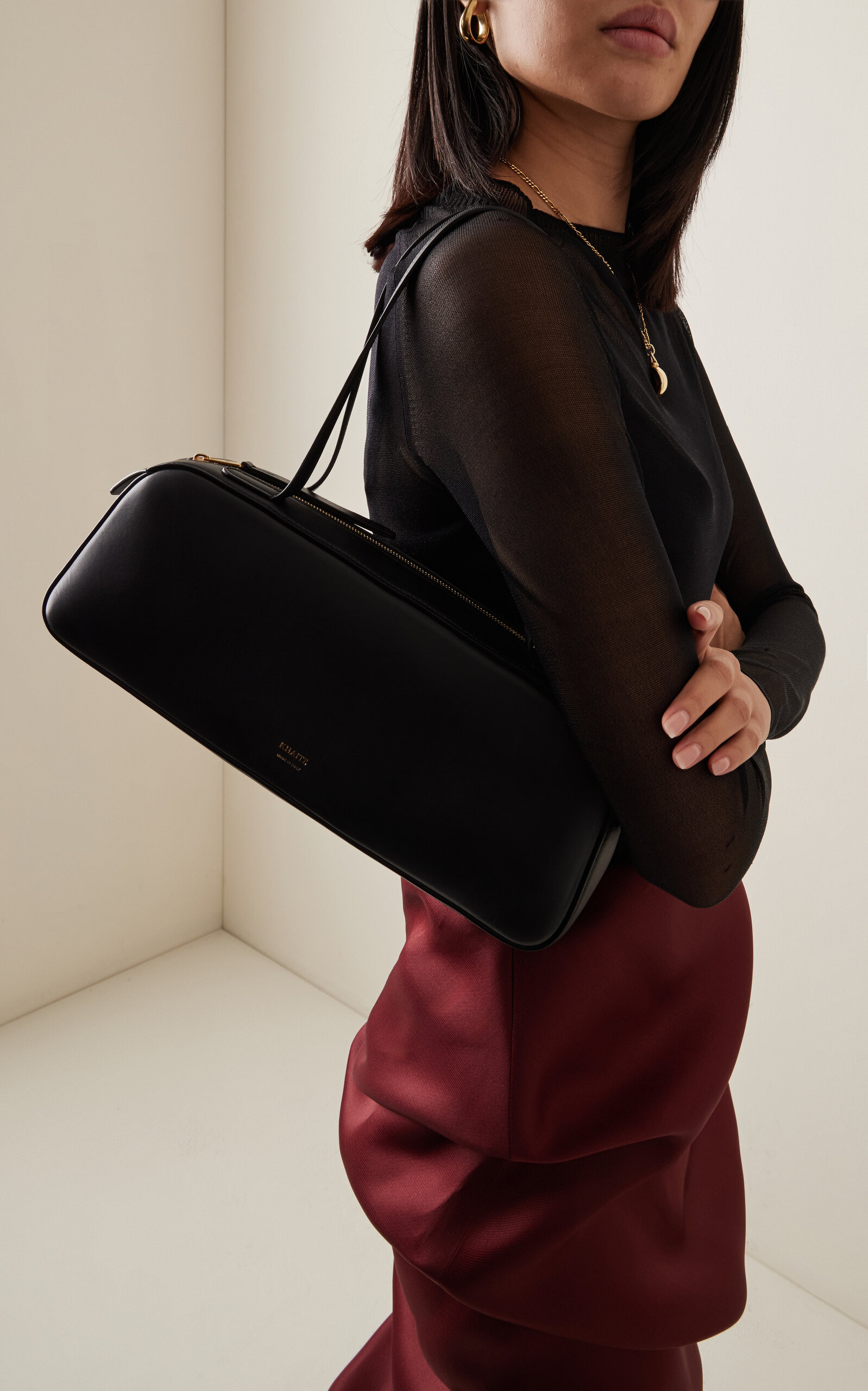 Simona Leather Shoulder Bag black - 2