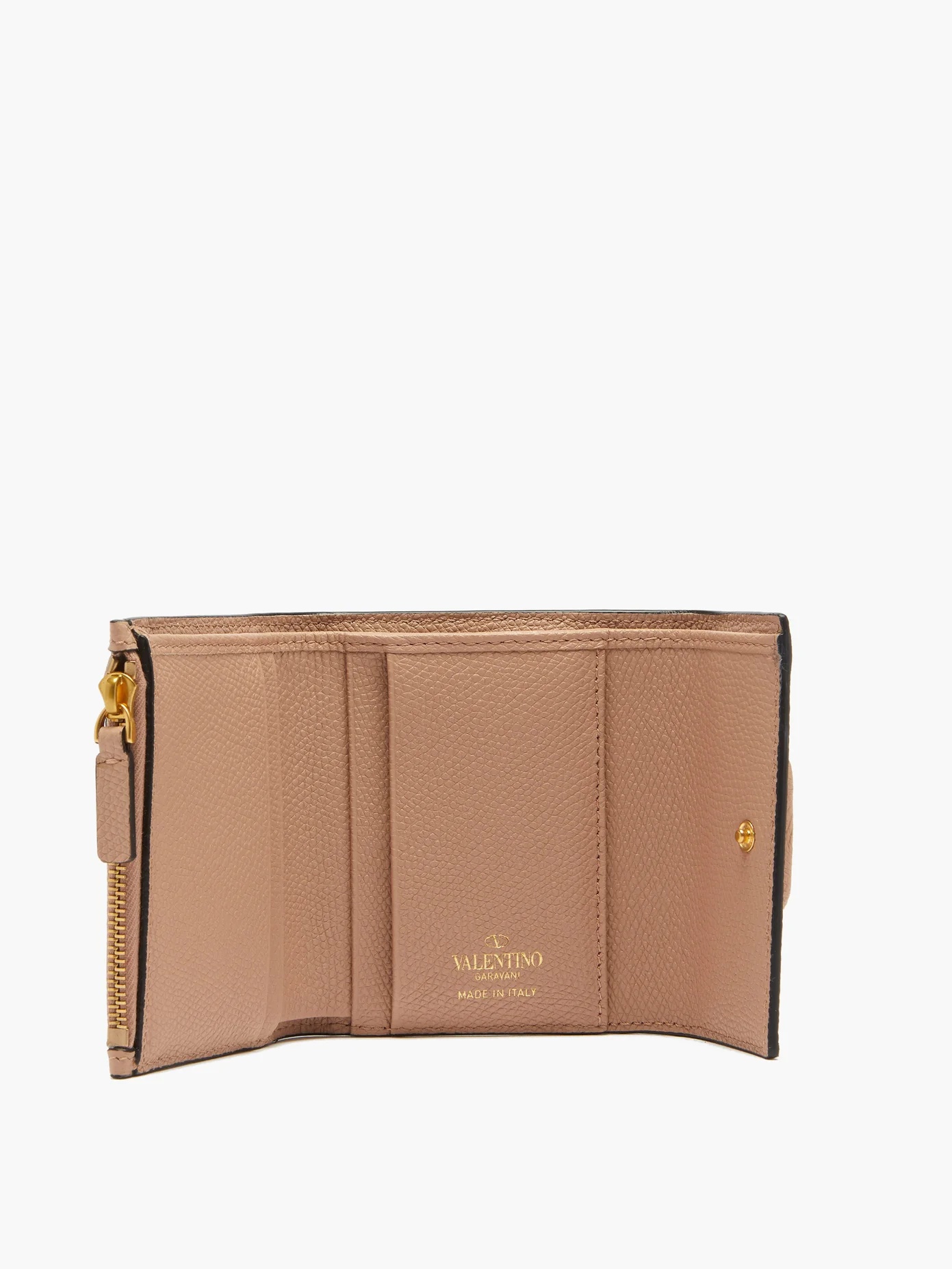 V-sling grained-leather wallet - 5