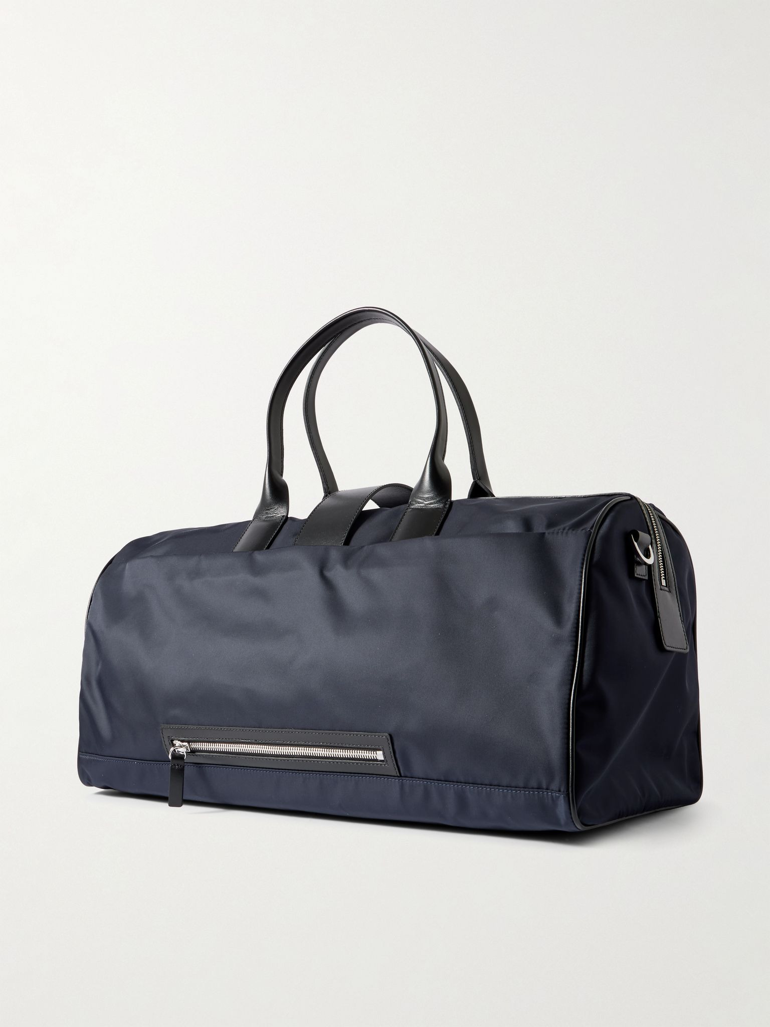 Butterfly Leather-Trimmed Nylon Duffle Bag Black - 3
