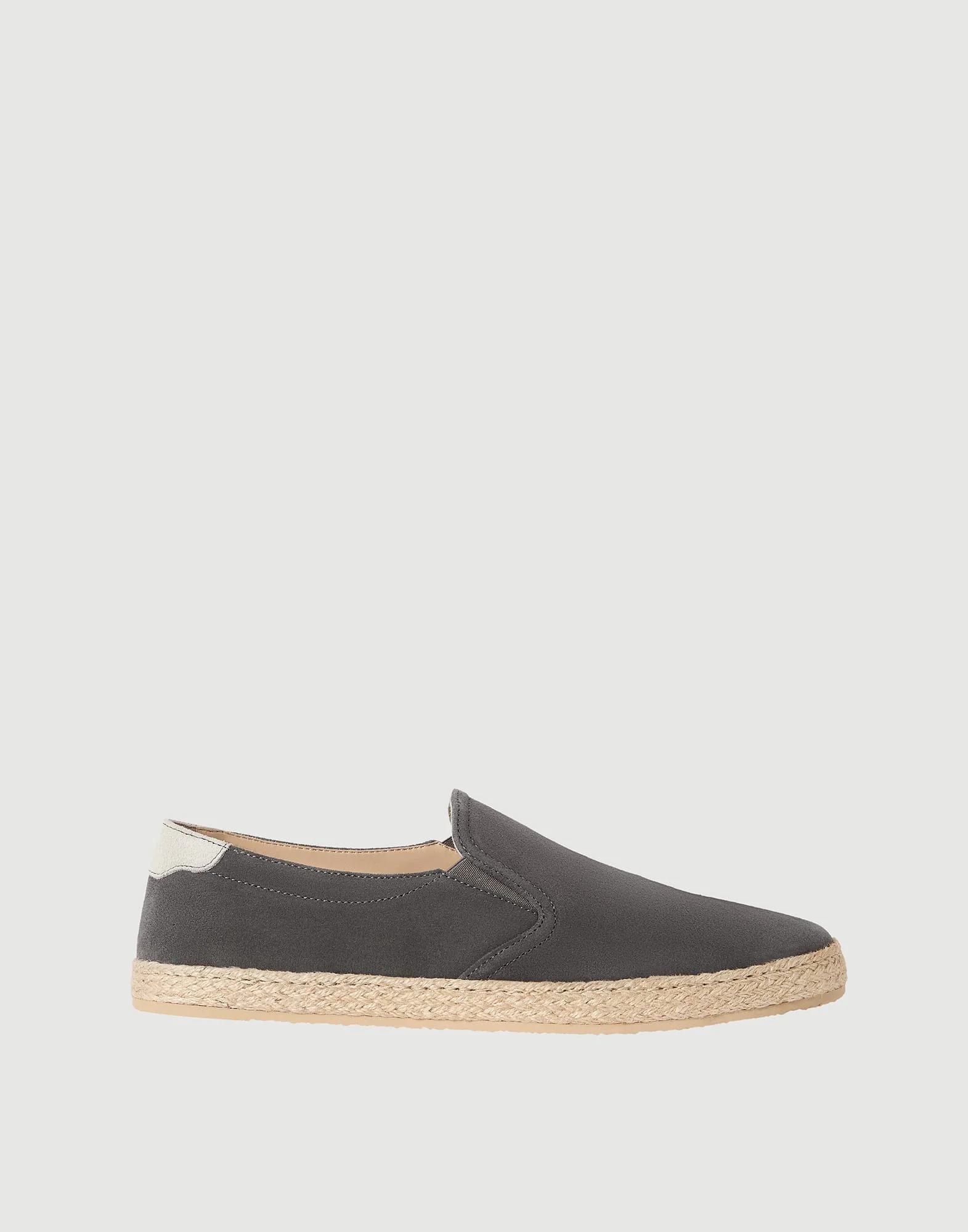 Suede slip-ons with rope insert - 1