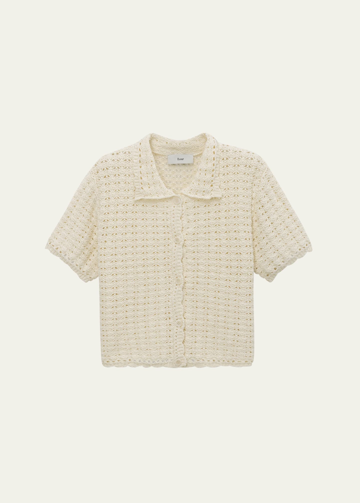 Short-Sleeve Crochet Cardigan - 1