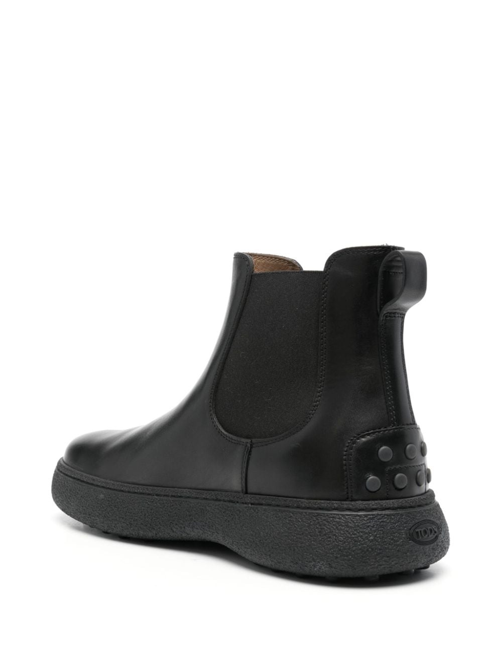 logo-debossed leather boots - 3