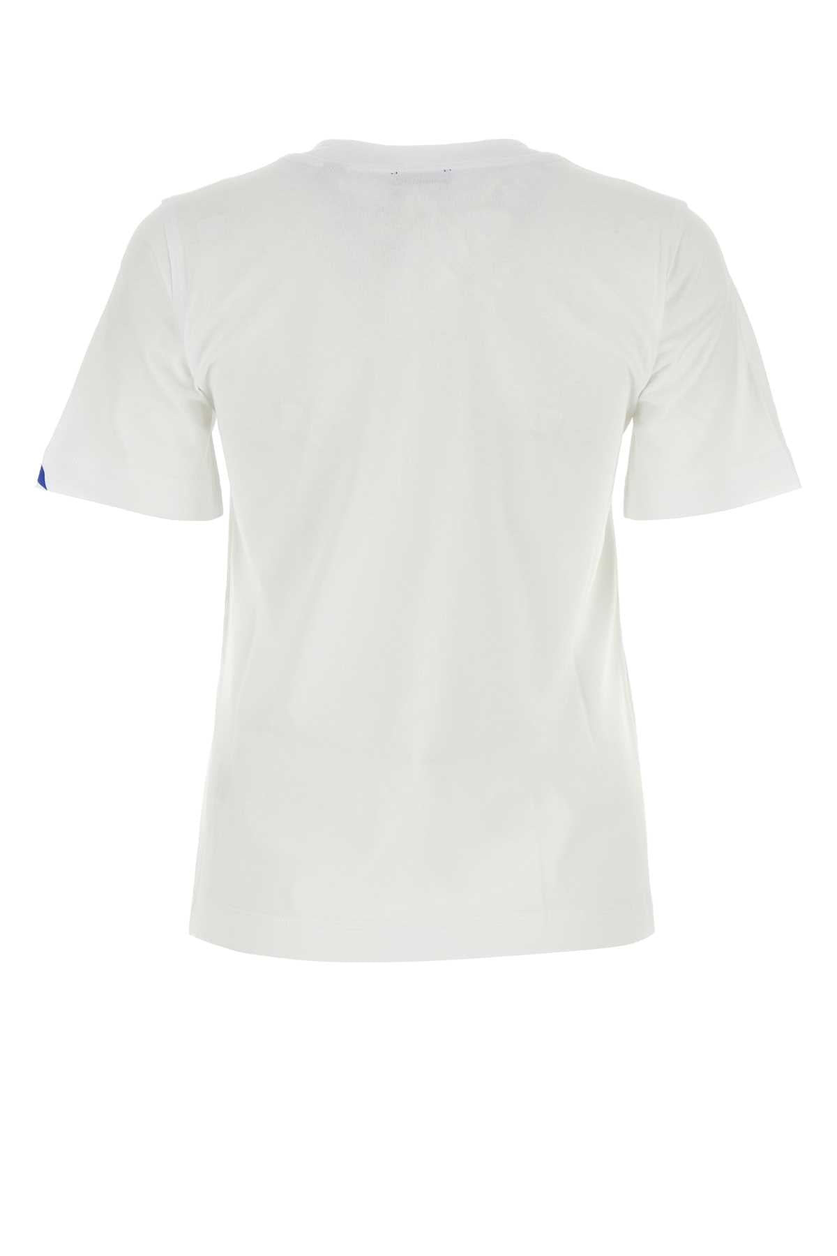 Burberry Women White Cotton T-Shirt - 2