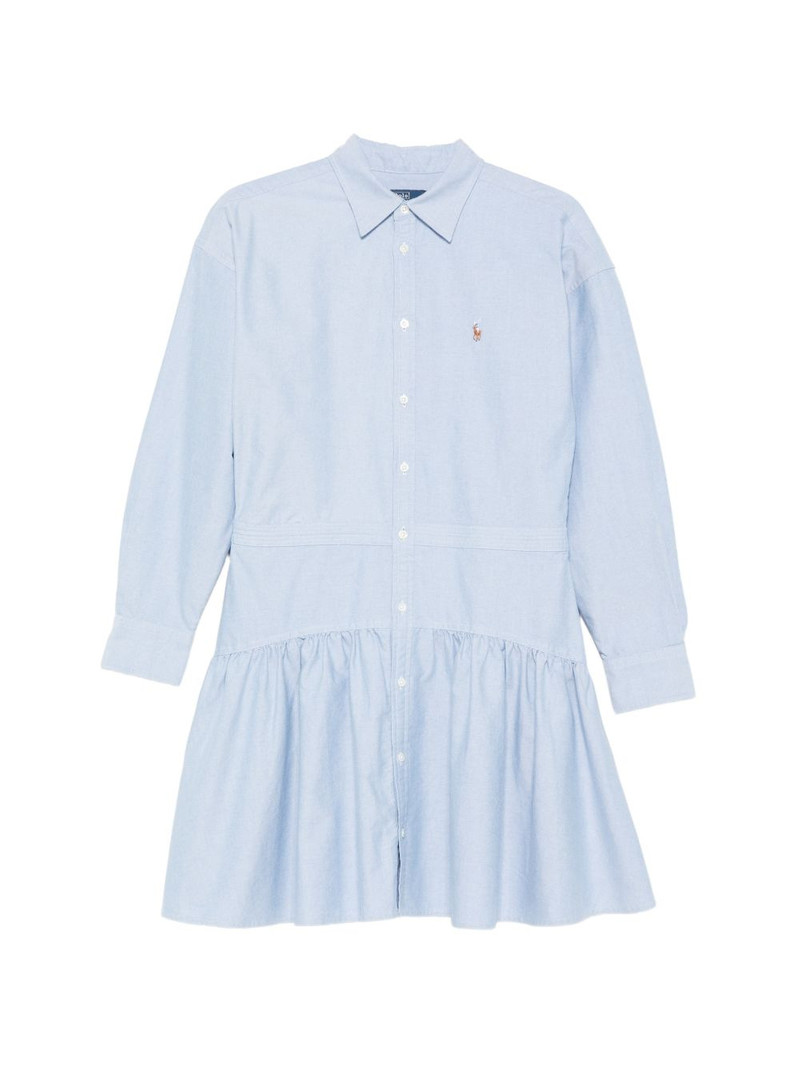 ruffled mini shirt dress 1