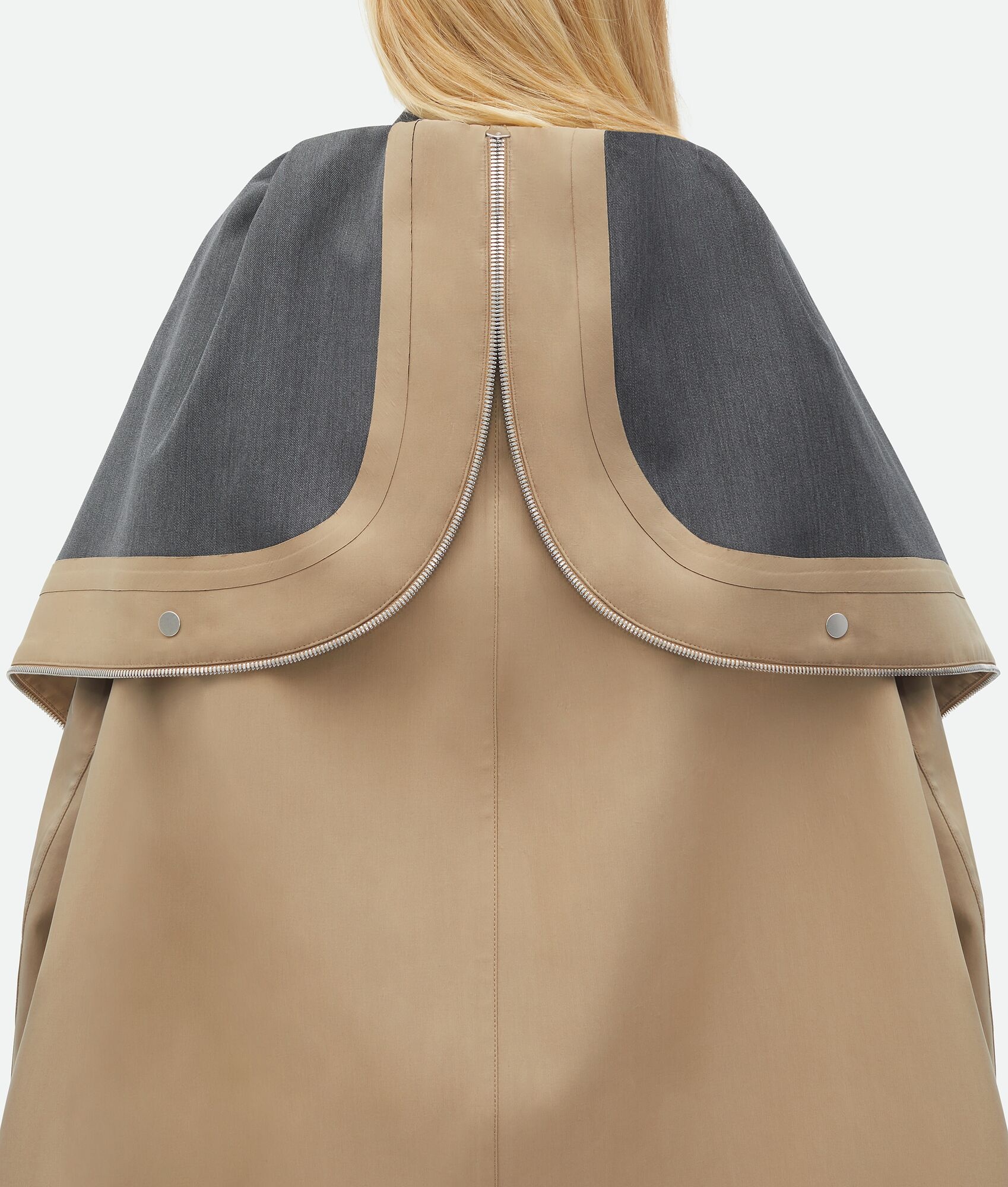 Bonded Wool And Cotton Cape - 5