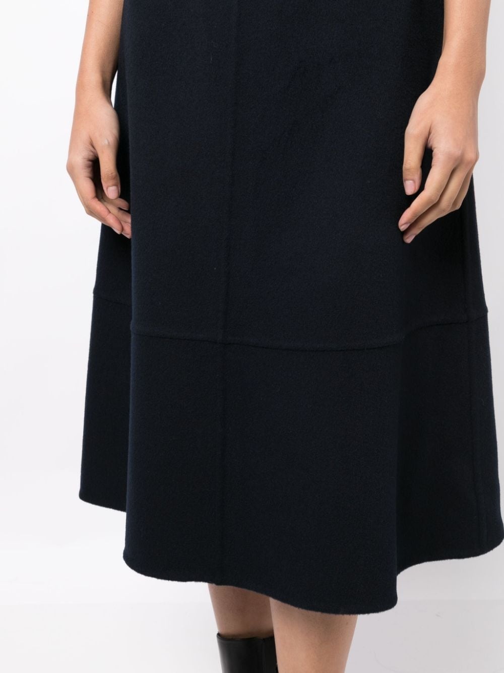 high-waisted knitted midi skirt - 5