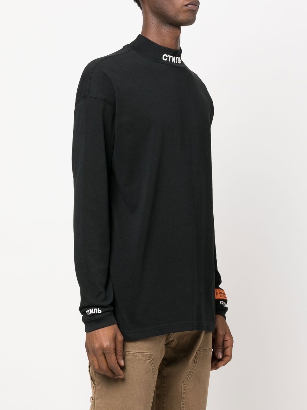 logo-embroidered turtleneck jumper - 4