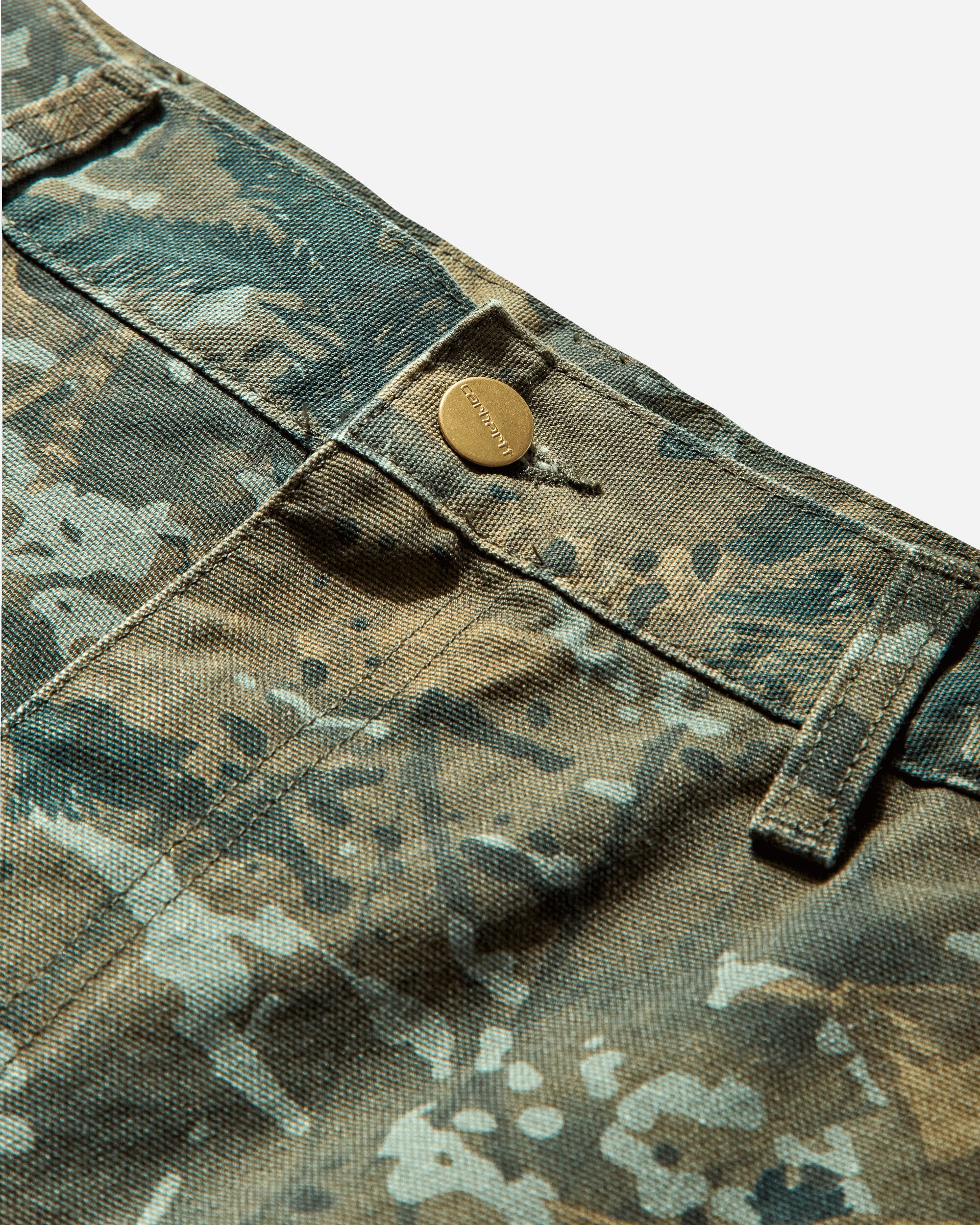 Men's Single Knee Pants Camo Combi / Green - 3