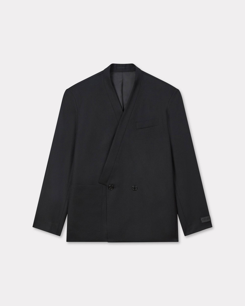 'KENZO Weave' kimono tailored jacket in wool jacquard 1