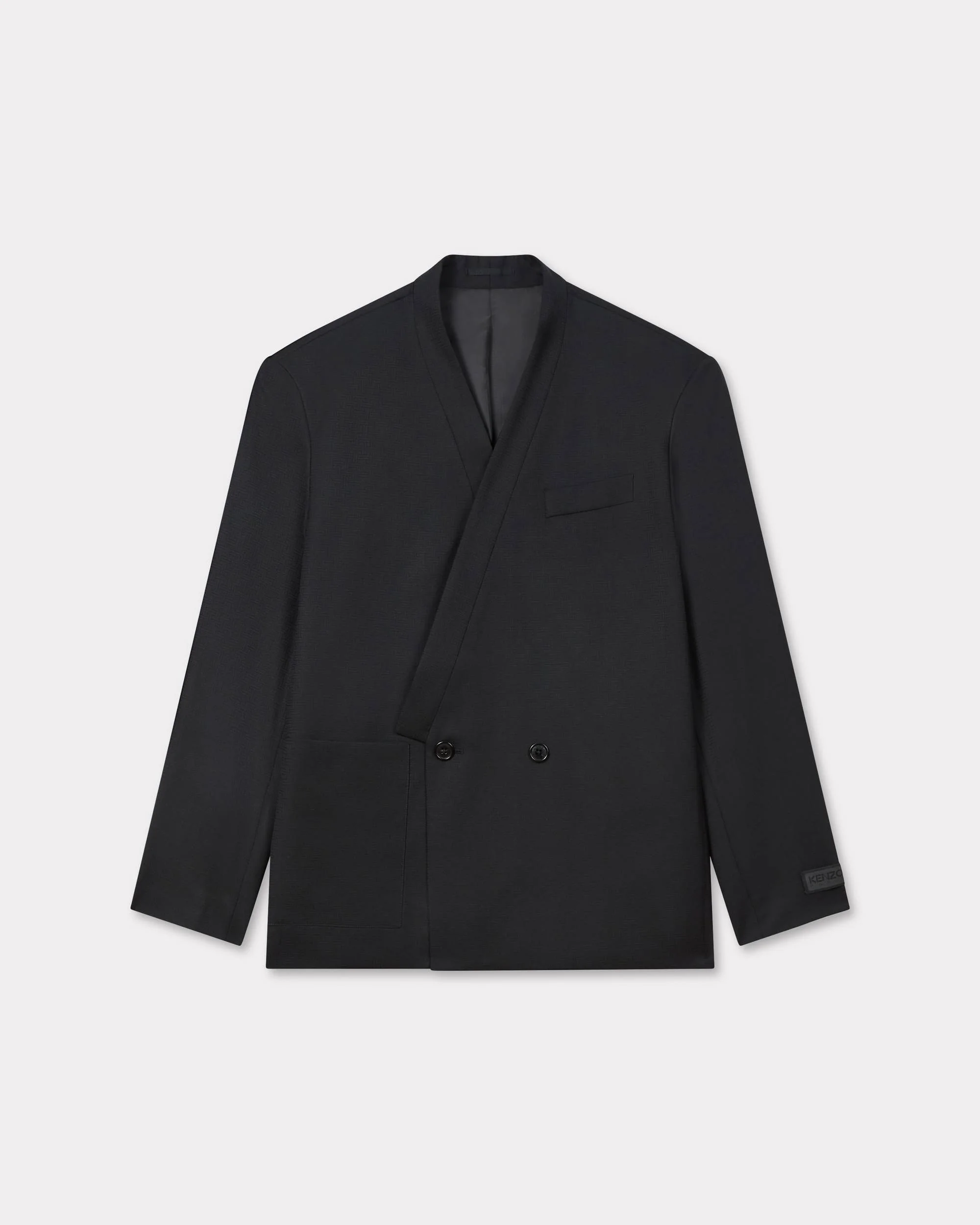 'KENZO Weave' kimono tailored jacket in wool jacquard - 1