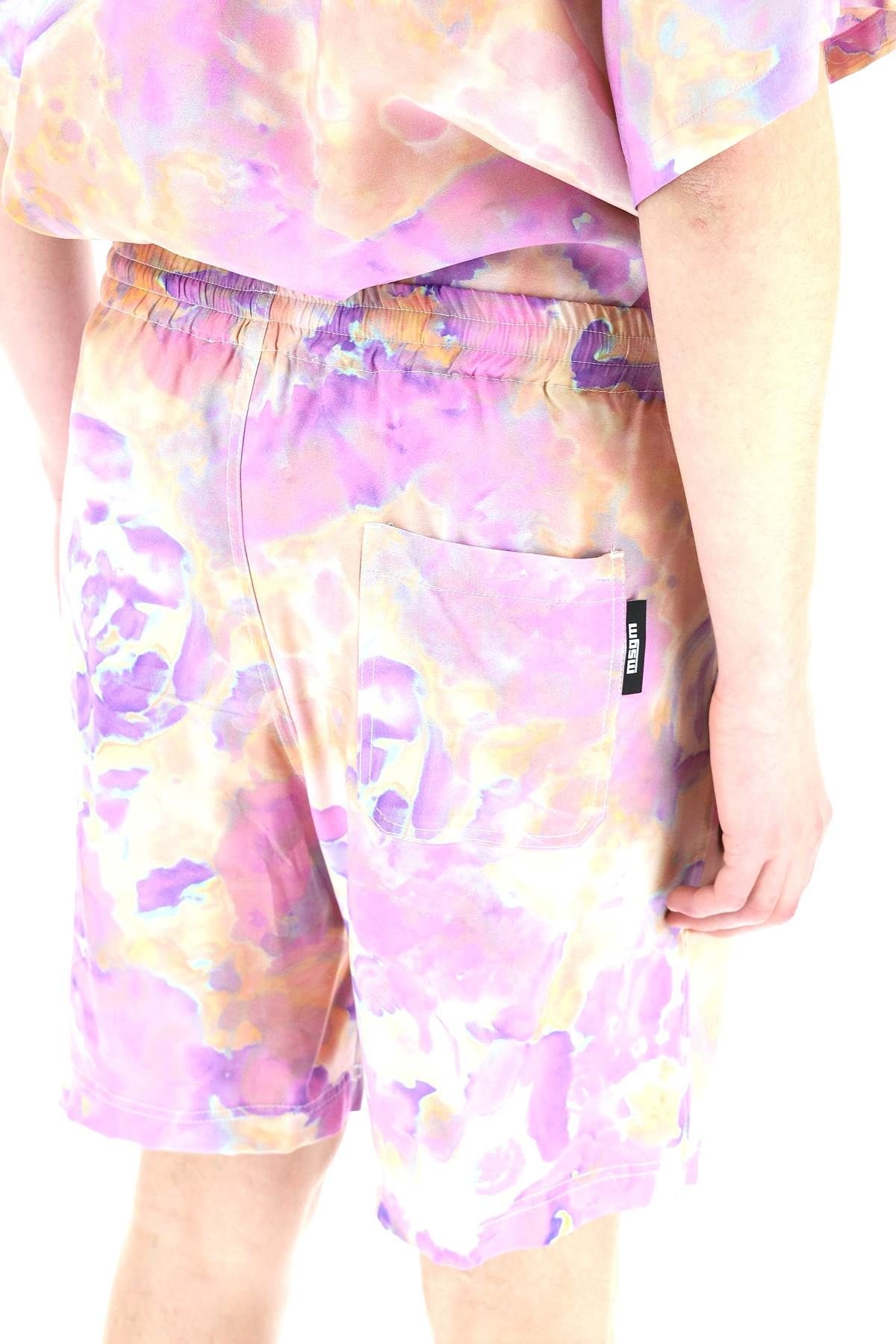 TIE-DYE SHORTS WITH CAMO SHELLS MOTIF - 5