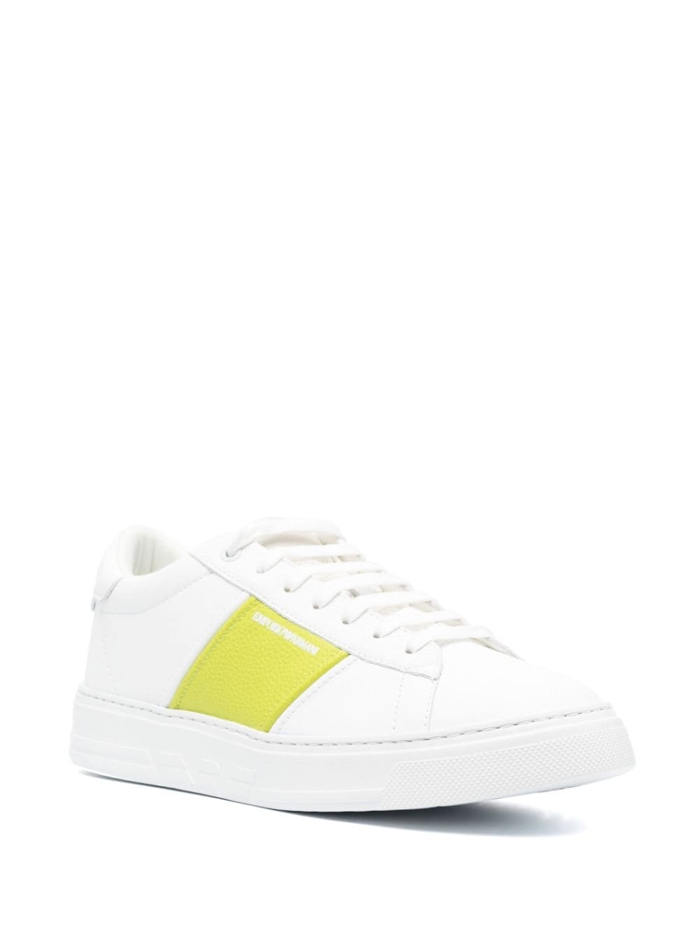 logo-print low-top leather sneakers - 2