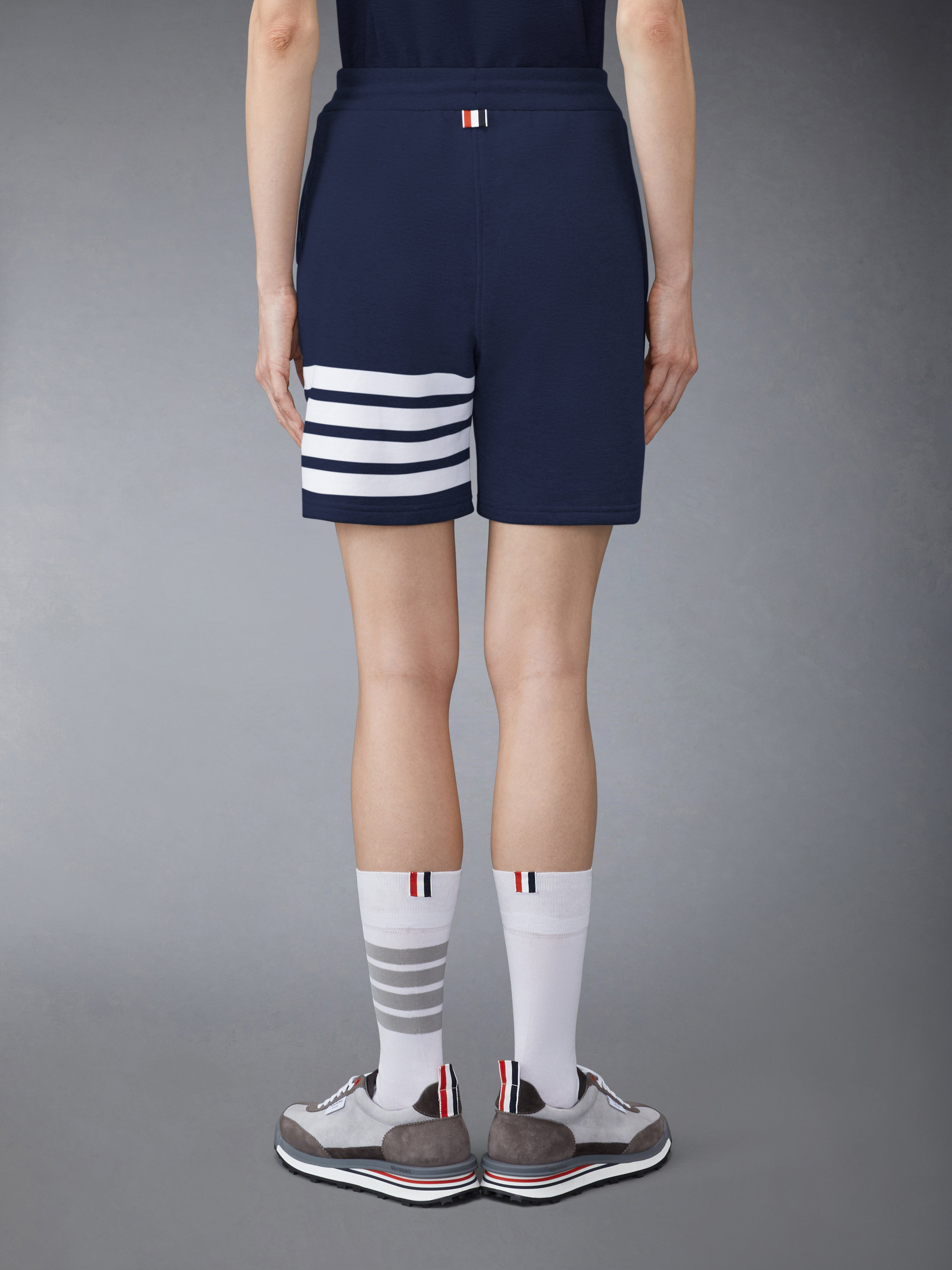 four-bar stripe track shorts - 3
