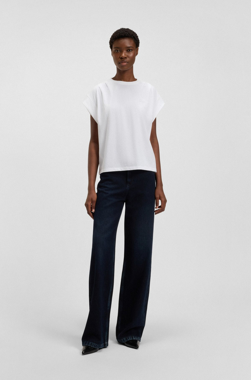 BOSS COTTON JERSEY T-SHIRT WITH HANDWRITTEN-LOGO PRINT outlook