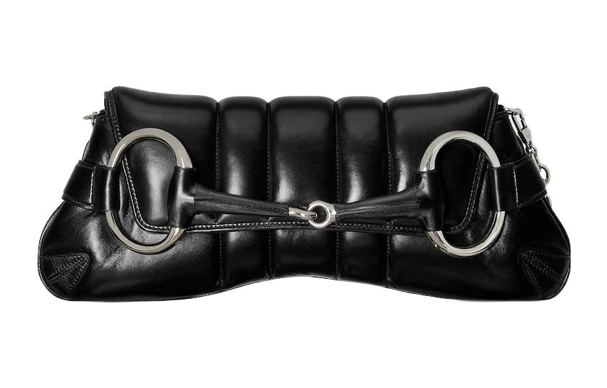 (WMNS) Gucci Horsebit Chain Medium Shoulder Bag 'Black' 764255-AACU1-1000 - 4