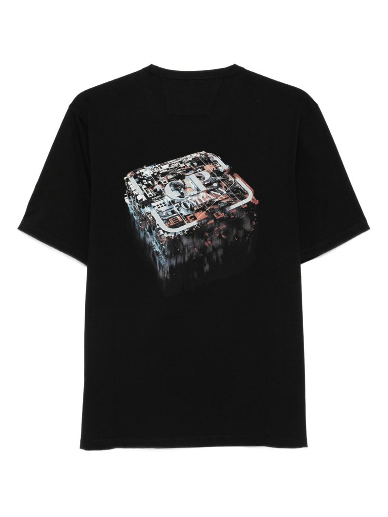 C.P. Company square-logo cotton T-shirt outlook