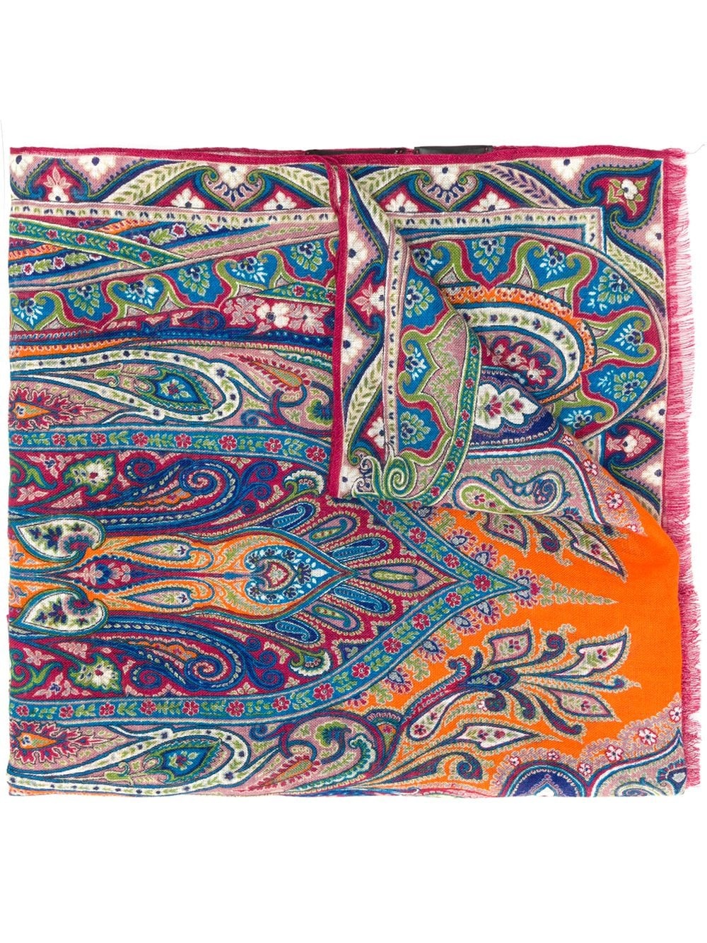 paisley print scarf - 1