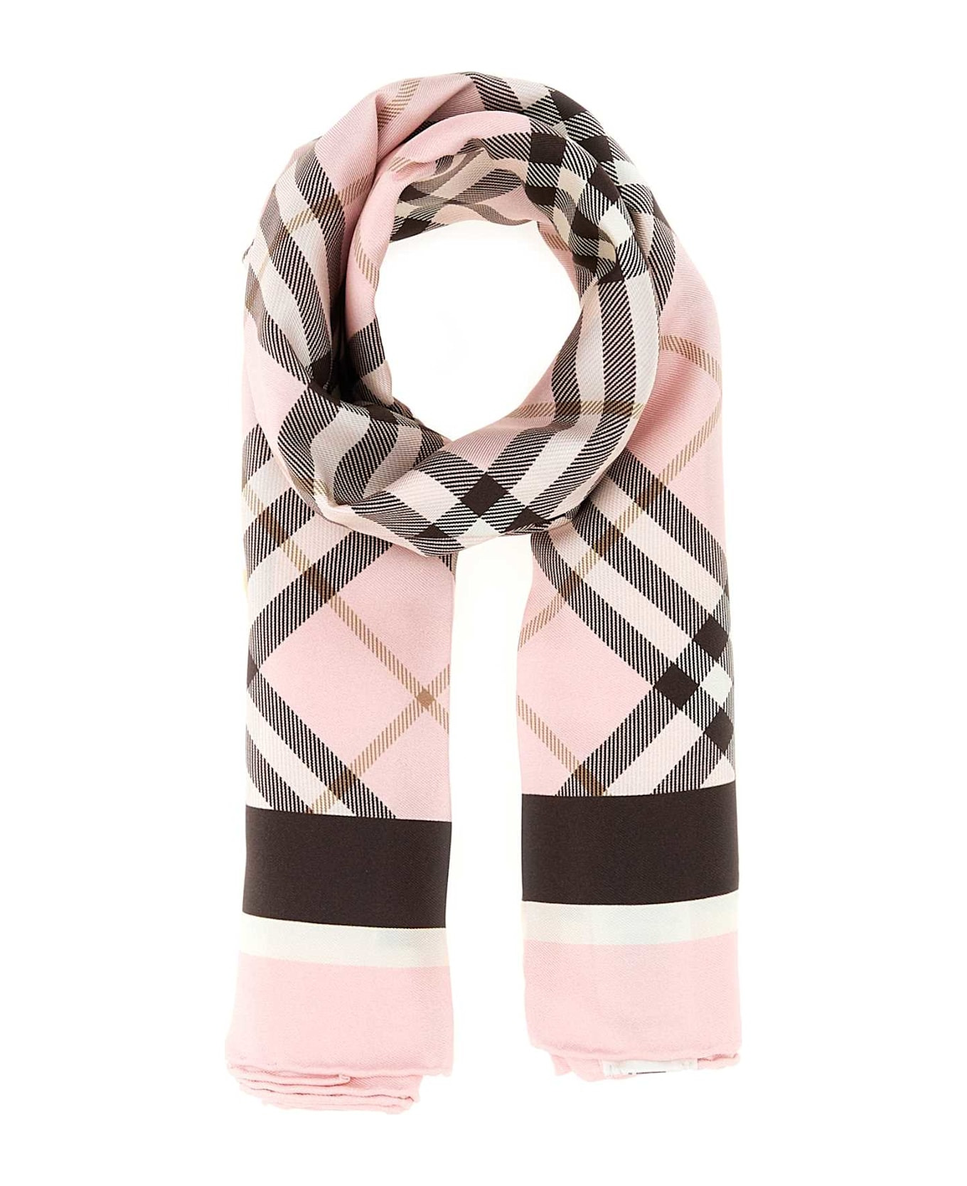 Embroidered Silk Foulard - 1