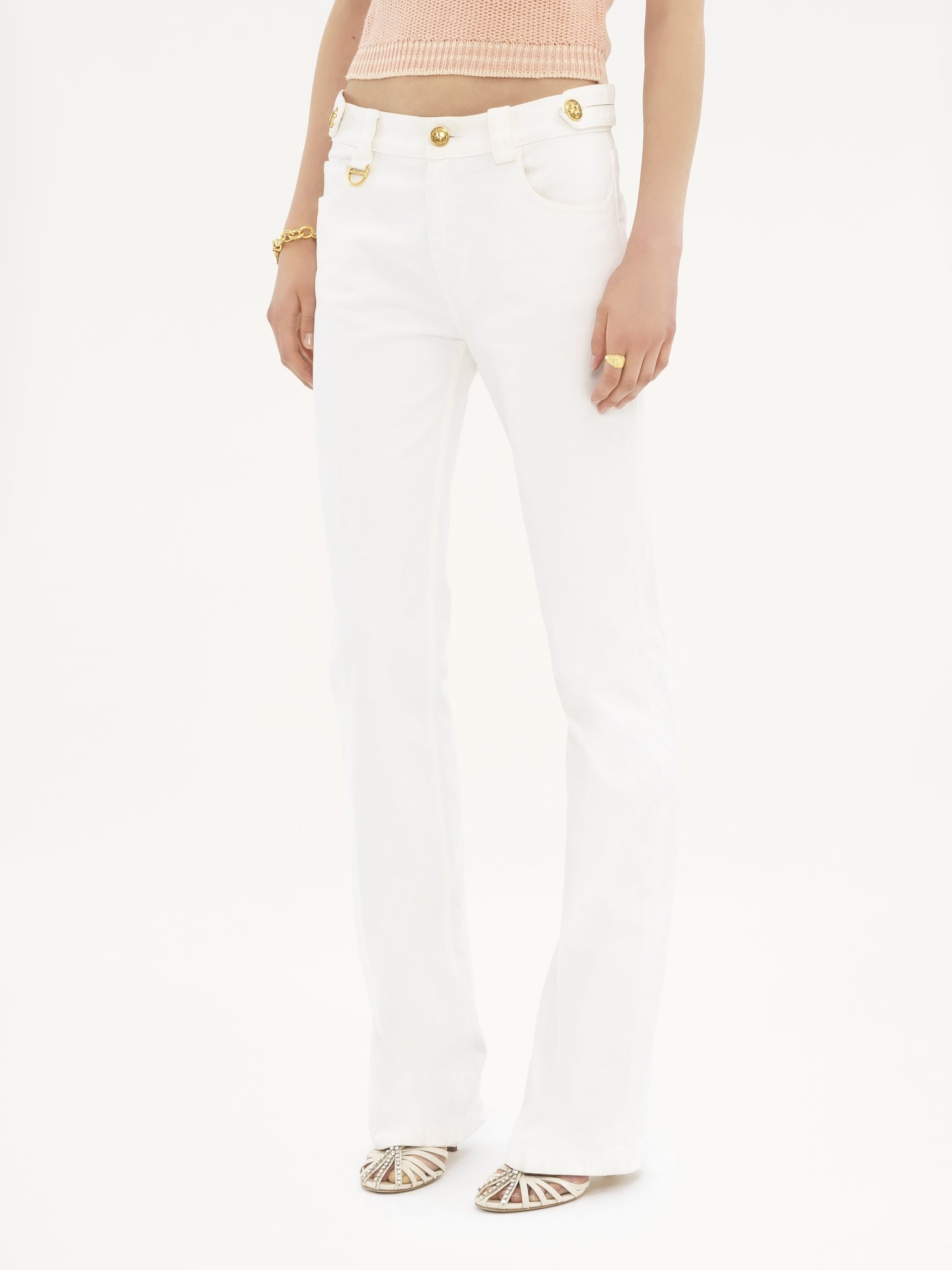 STRAIGHT PANTS IN COTTON CANVAS - 4