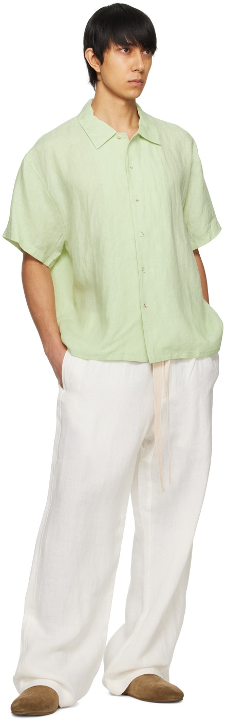 White Wide-Leg Trousers - 8