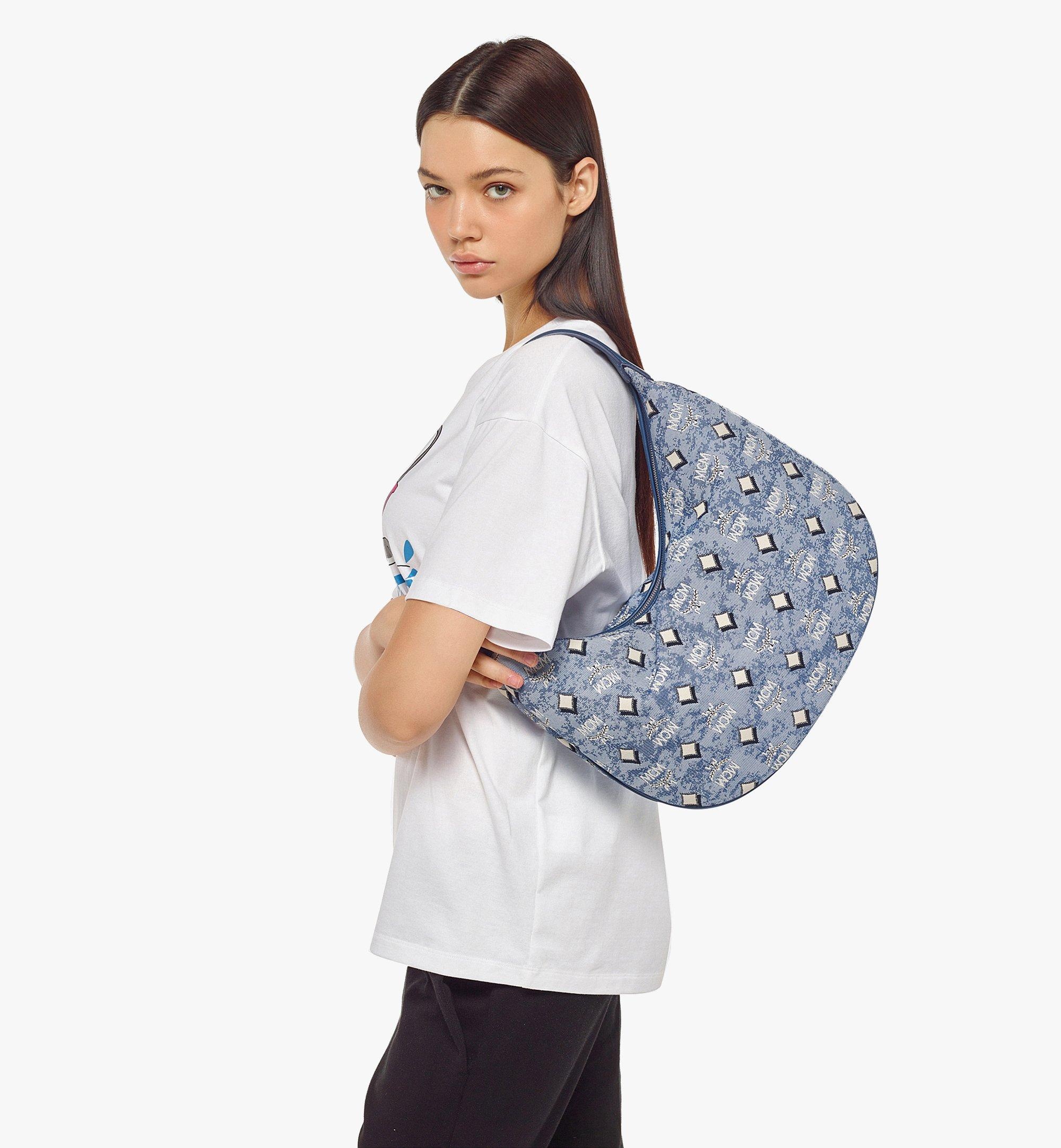 Aren Crescent Hobo in Vintage Monogram Jacquard - 6