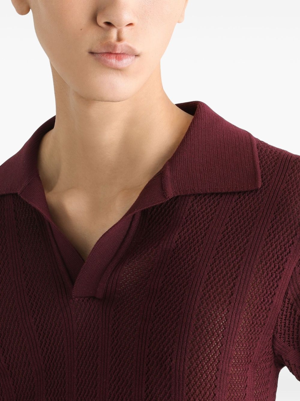 knitted polo shirt - 5