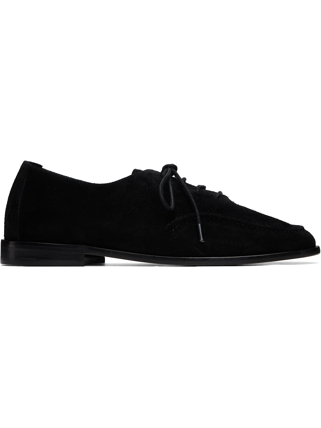 Black Juliol Lace Up Suede Loafers - 1