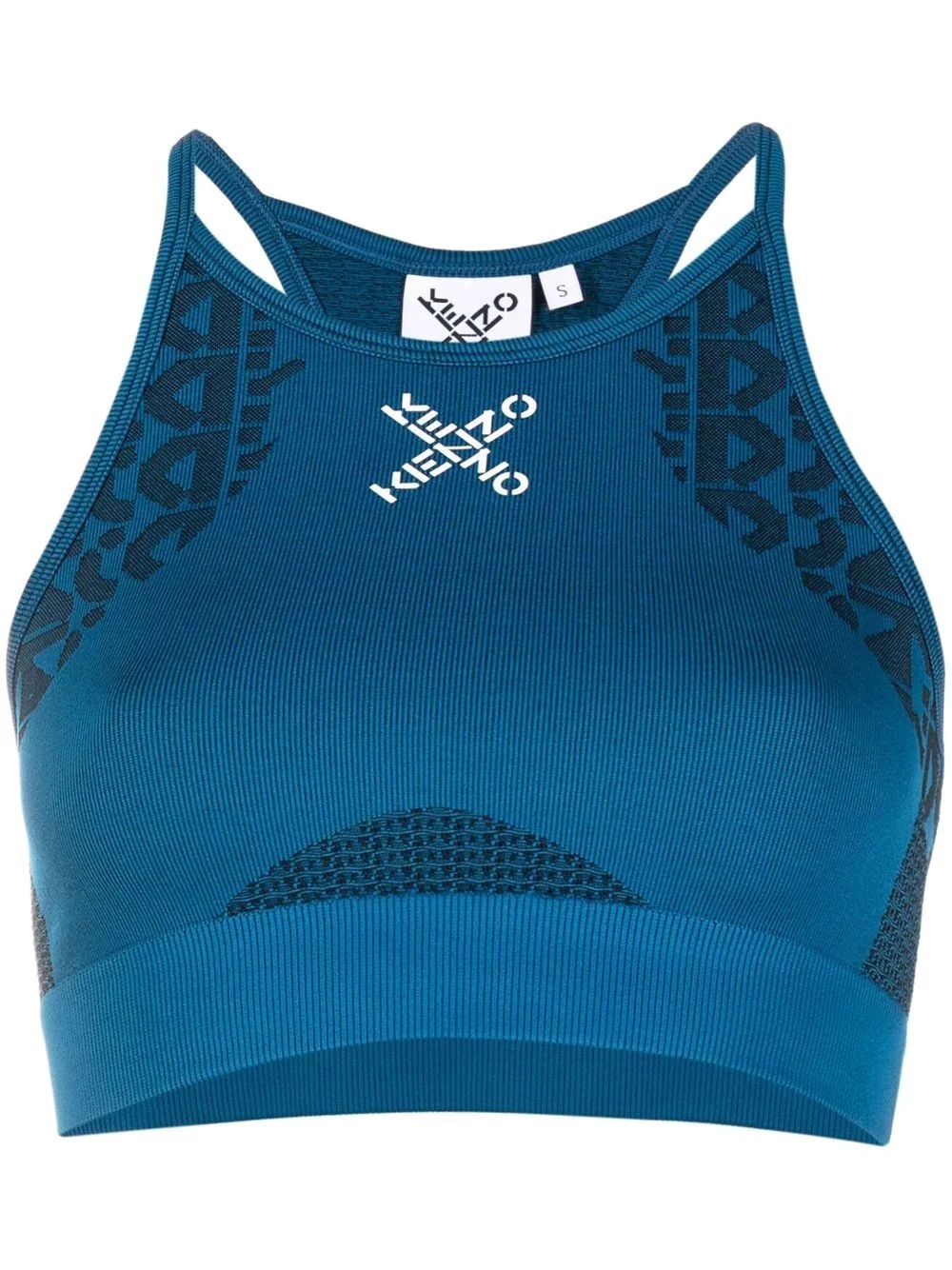 logo-print sports bra - 1