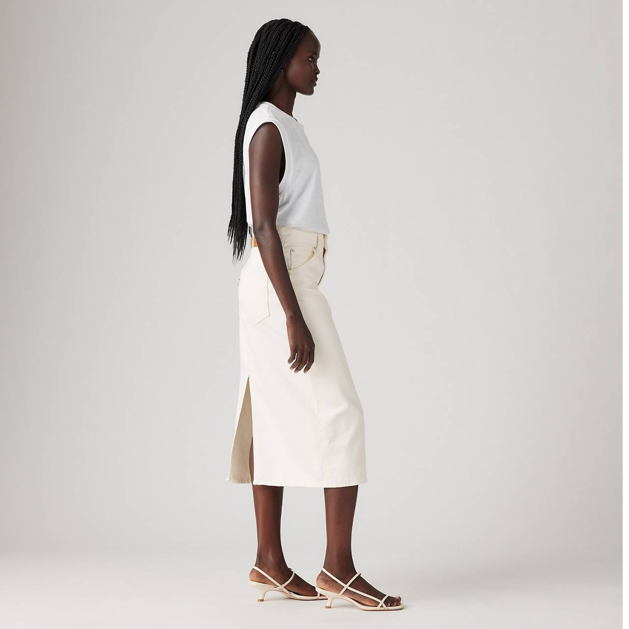 HIGH RISE SLIT SKIRT - 5