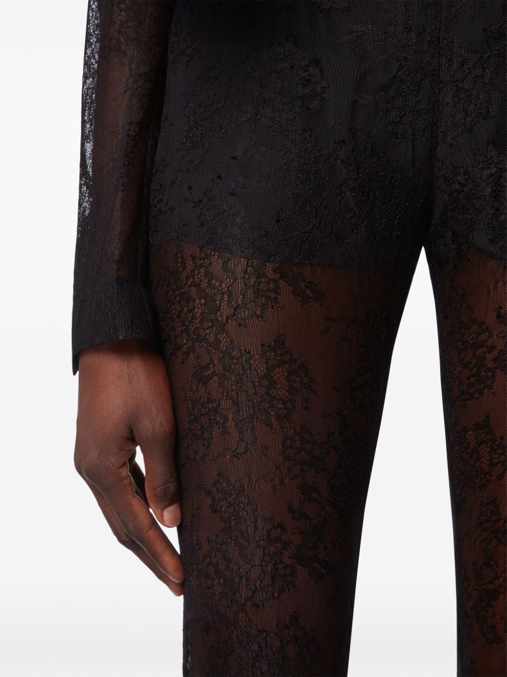 chantilly lace flared trousers - 5