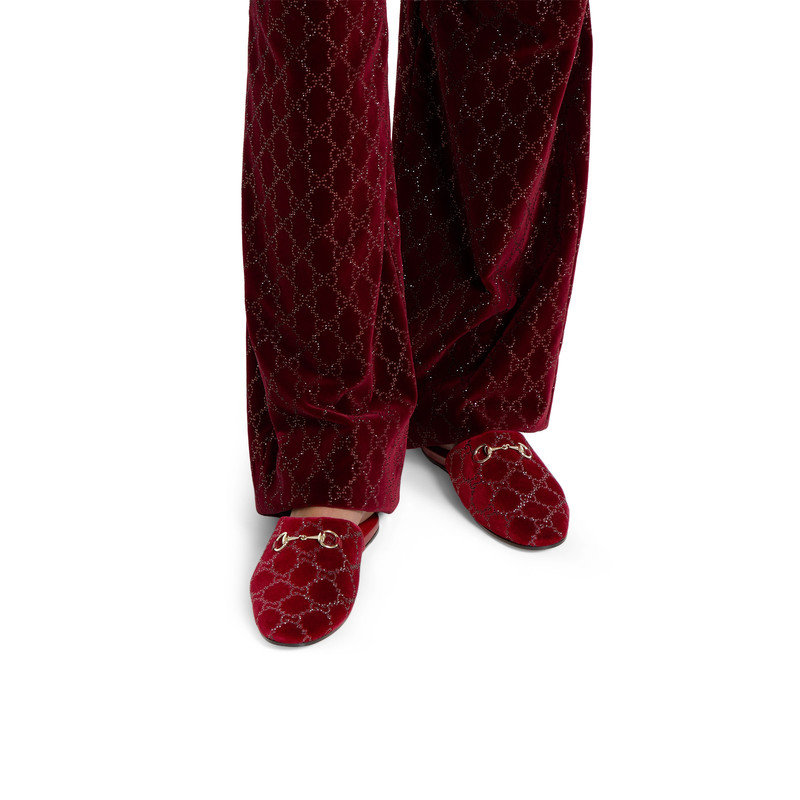 GUCCI Women's GG crystal mule with Horsebit outlook