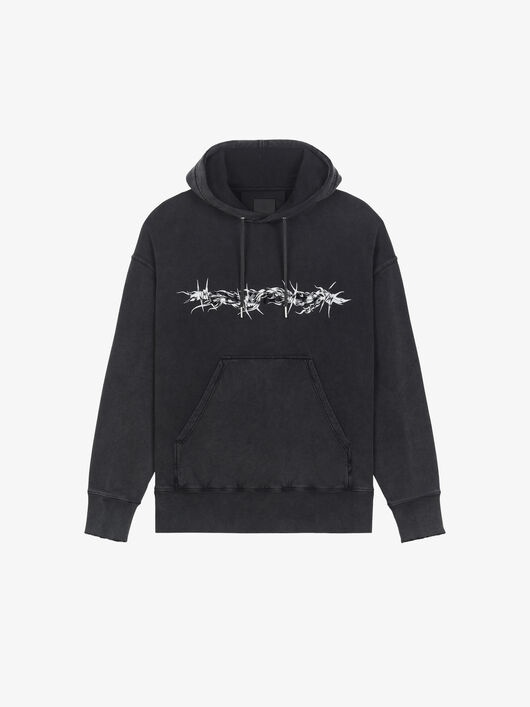 GIVENCHY BARBED WIRE OVERSIZED HOODIE - 4