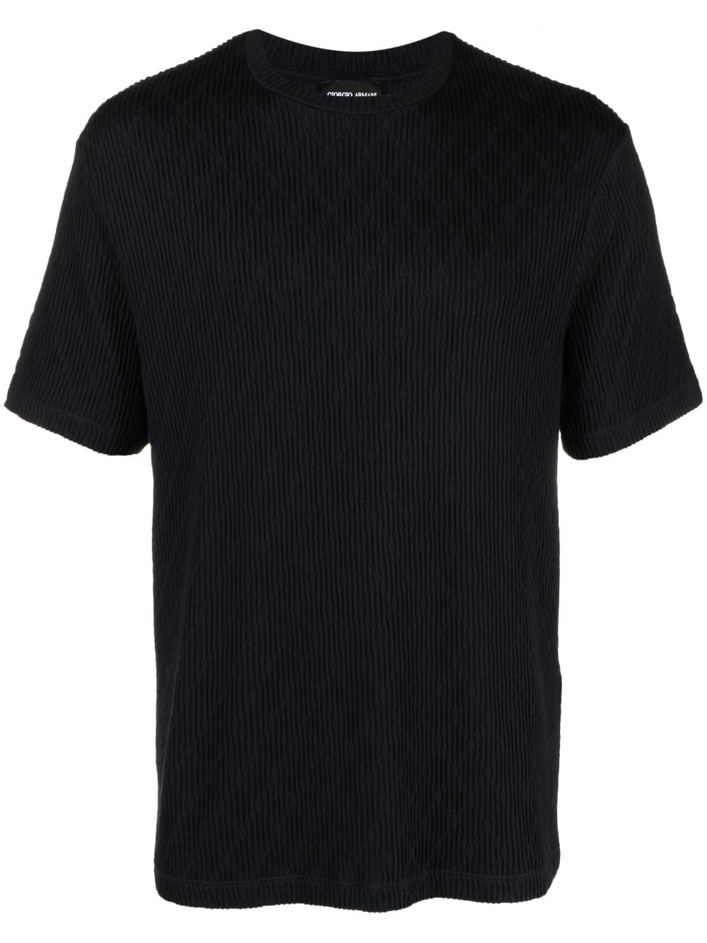 crew-neck ribbed-knit T-shirt - 1