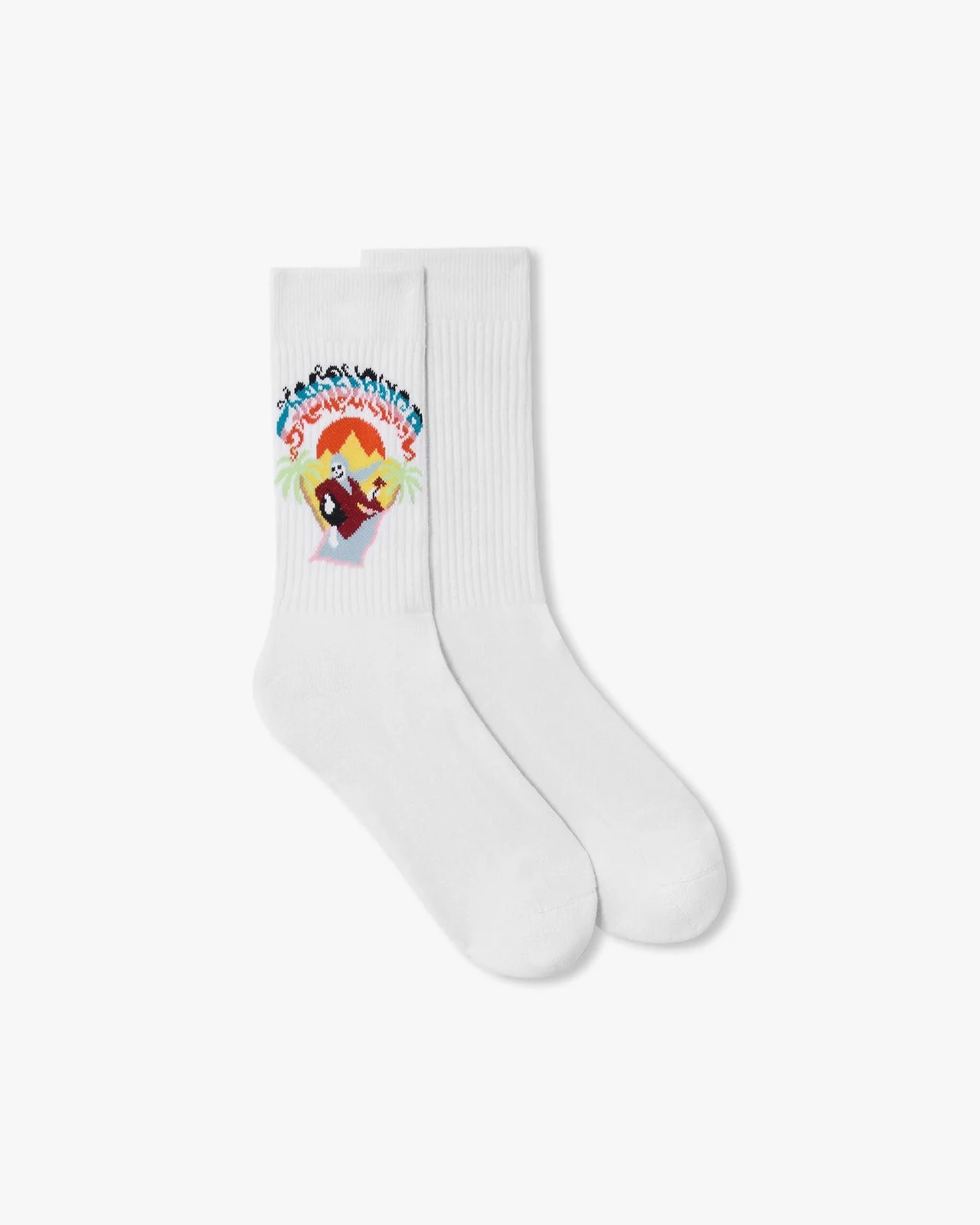 White Eveil Ancestral Crew Socks - 1