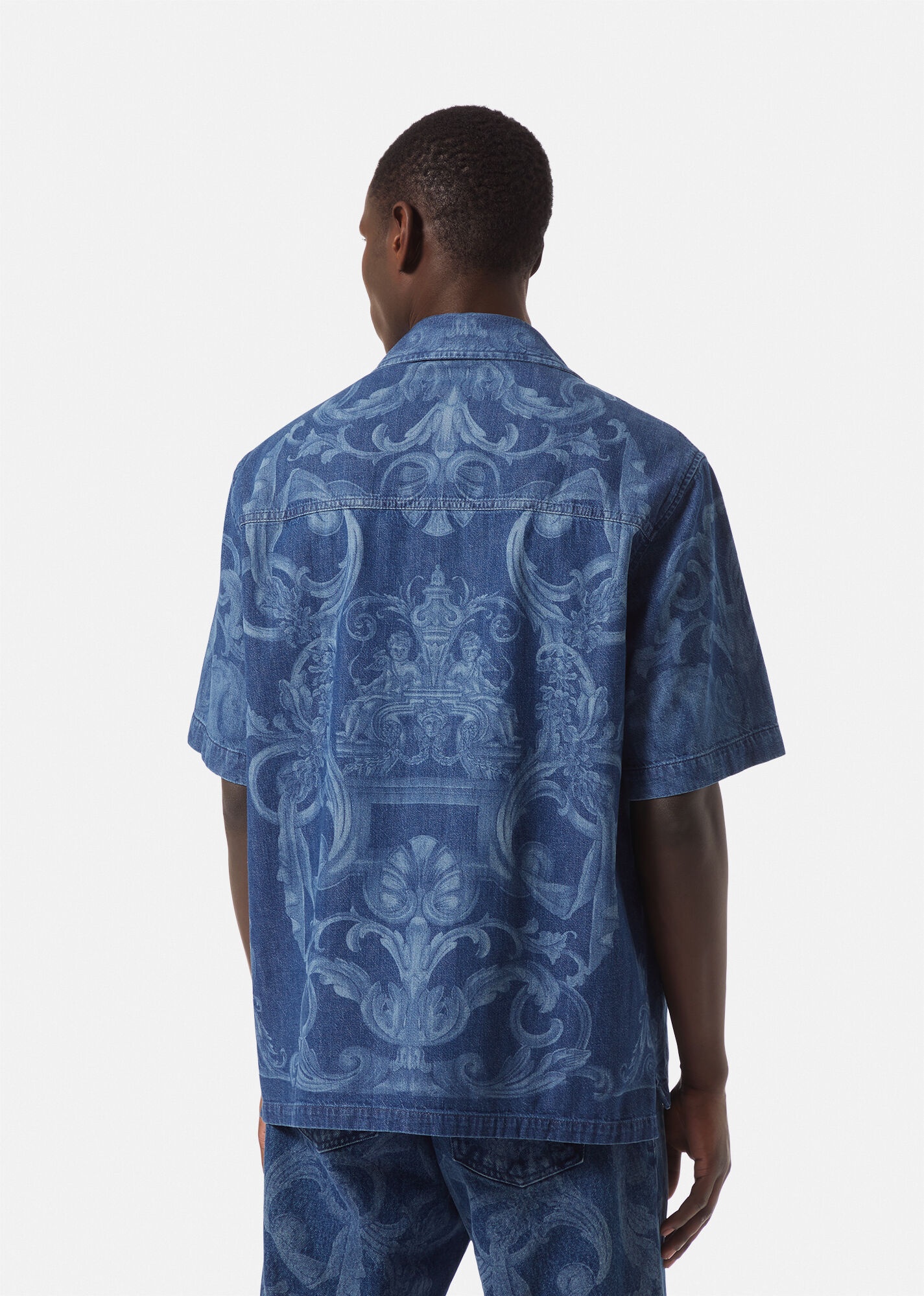 Silver Baroque Denim Shirt - 4