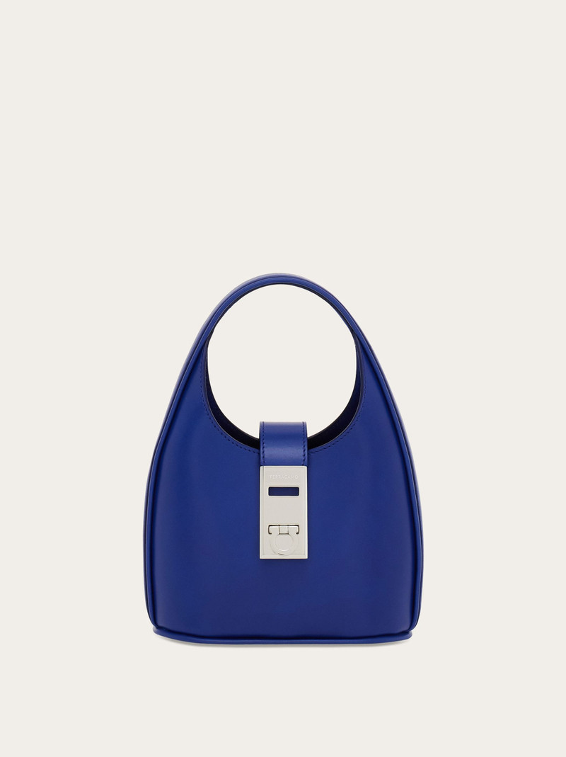Mini Hobo bag with Gancini buckle 1