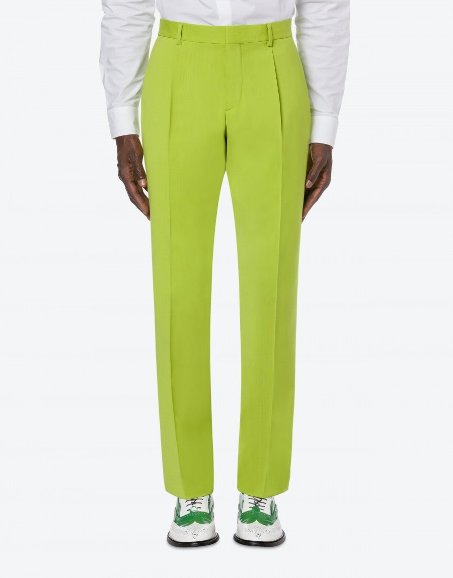 WOOL CANVAS TROUSERS - 2