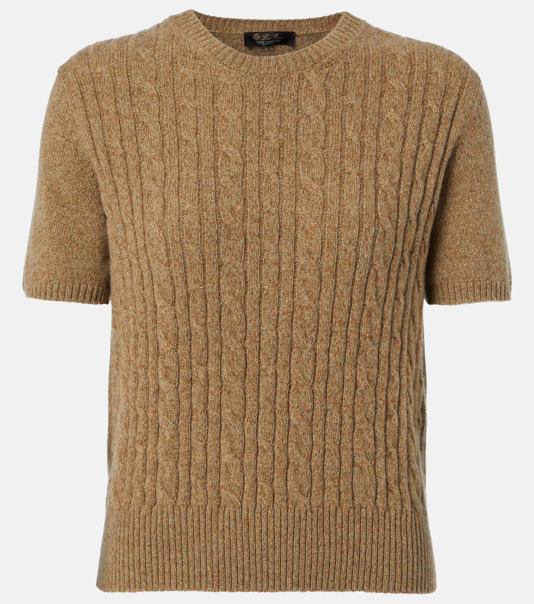 Treccia cable-knit cashmere top - 1