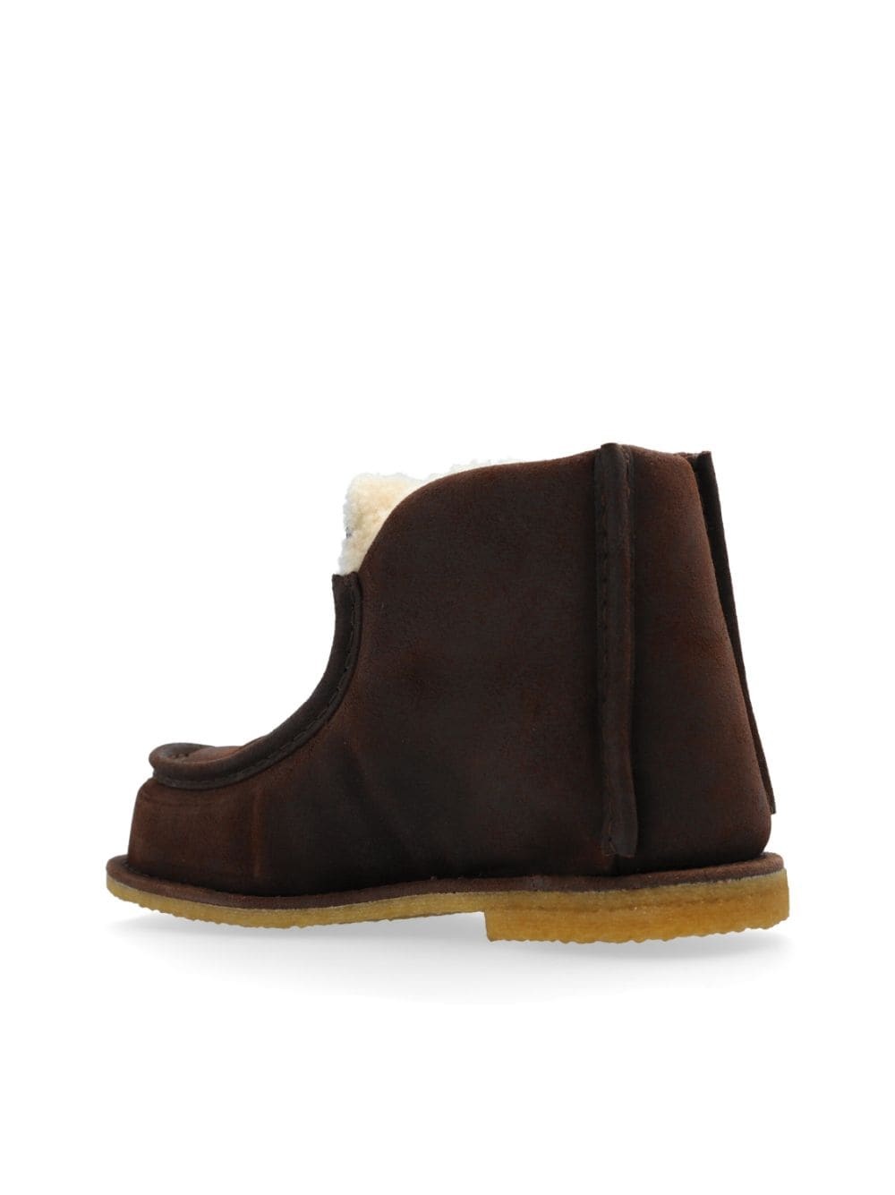 shearling-lined suede boots - 5
