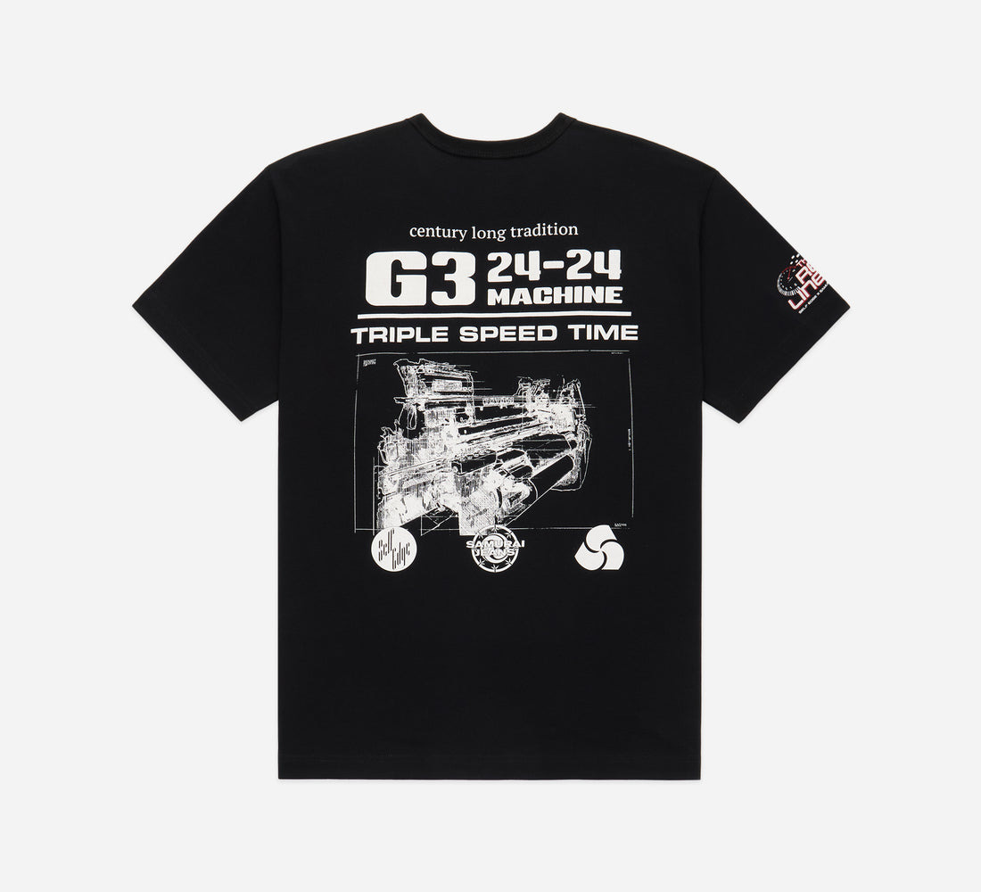 Self Edge x Samurai x 3sixteen "The Redliners" Pocket T-Shirt - Black - 2