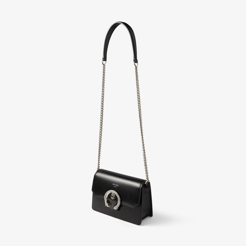 Madeline Crossbody
Black Polished Grainy Calf Crossbody Bag with Crystal Buckle 4