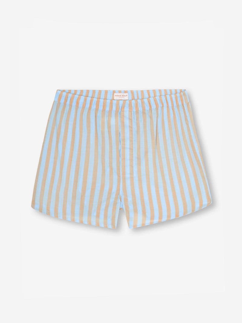 Men's Modern Fit Boxers Amalfi 20 Cotton Batiste Blue - 2