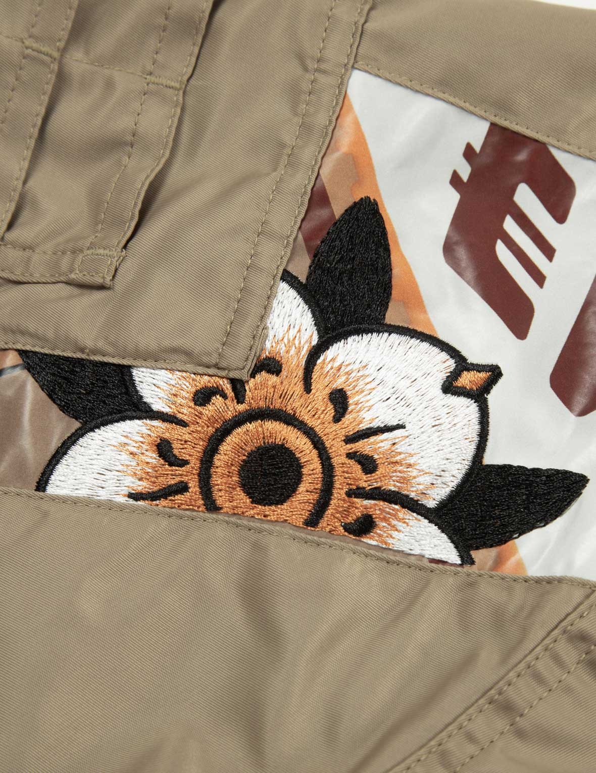 "VIRTUAL VACATION" DAICOCK PRINT LOOSE FIT BOMBER JACKET - 14