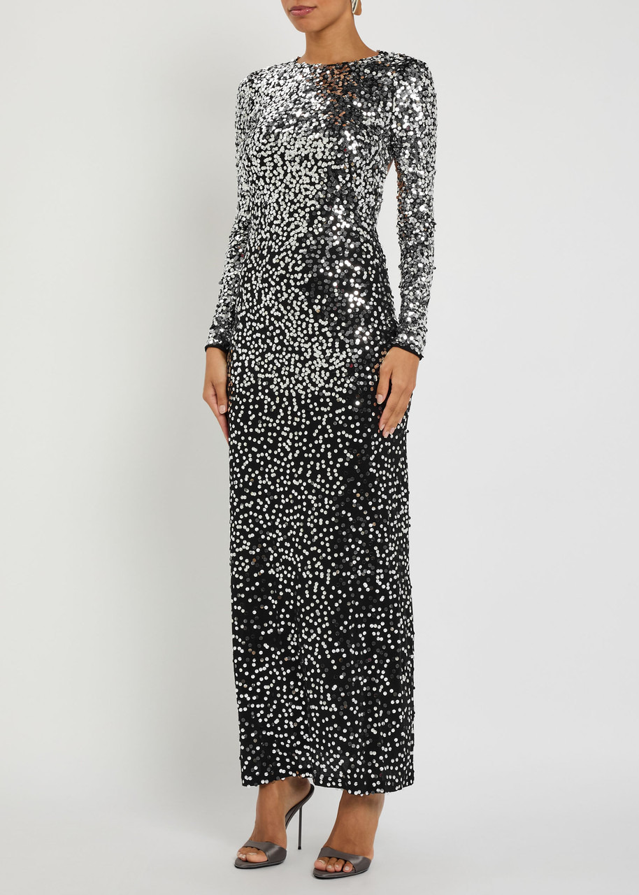 Rabanne Sequin-embellished Chiffon Maxi Dress - 2