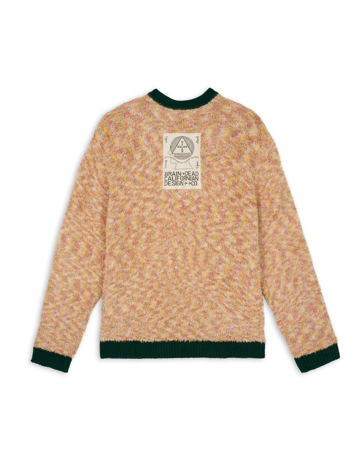 Teddy Fur Striped Cardigan - Brown Multi - 2