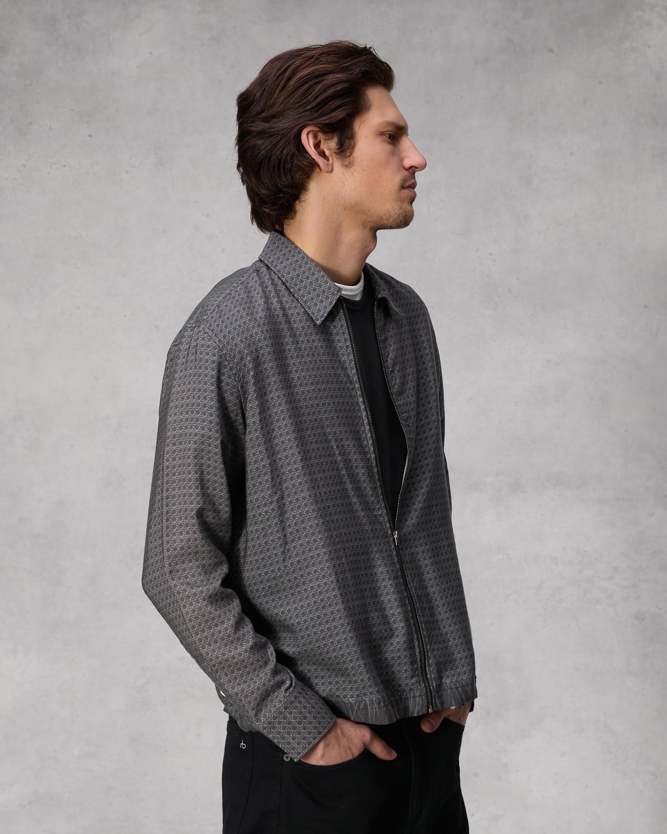 Blouson Printed Cotton Zip Shirt
Relaxed Fit - 4