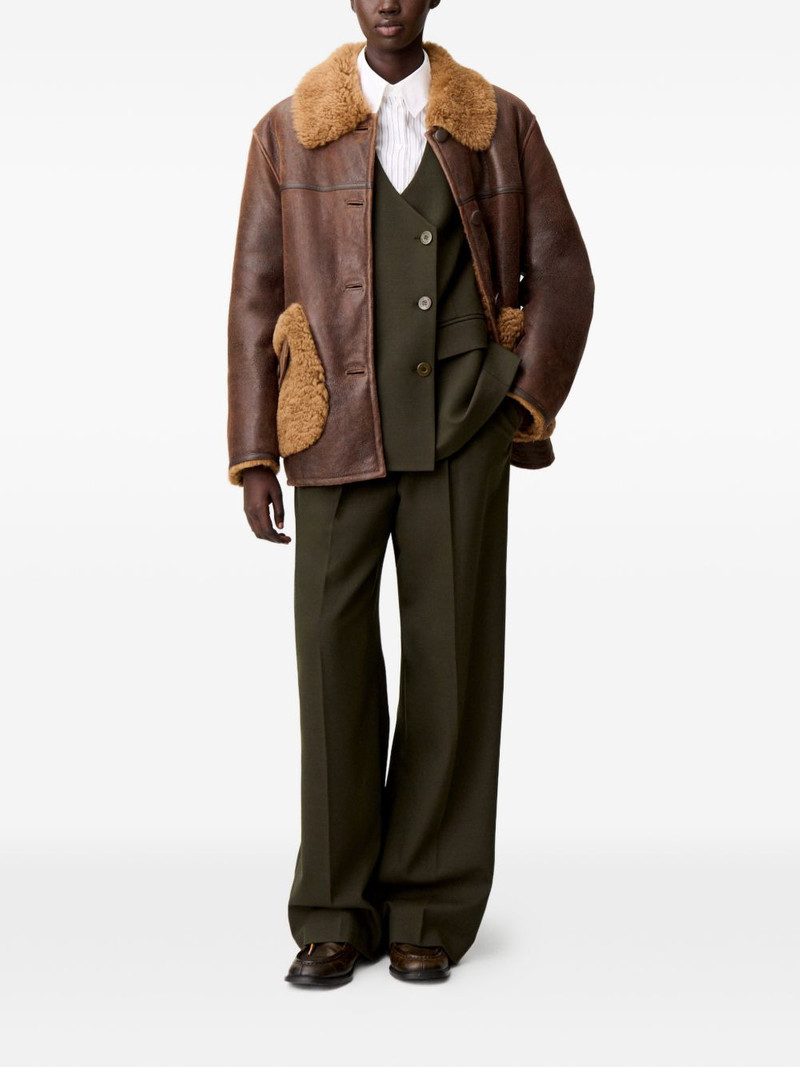 Claudie Pierlot shearling patch-pocket jacket outlook