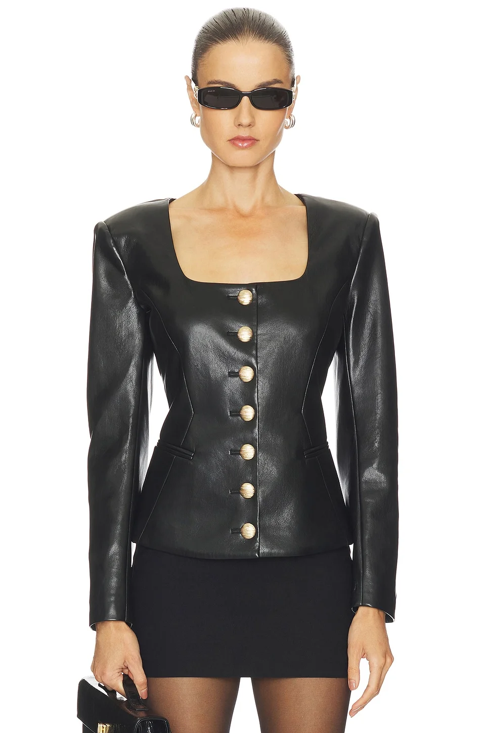 Lavena Faux Leather Jacket - 1